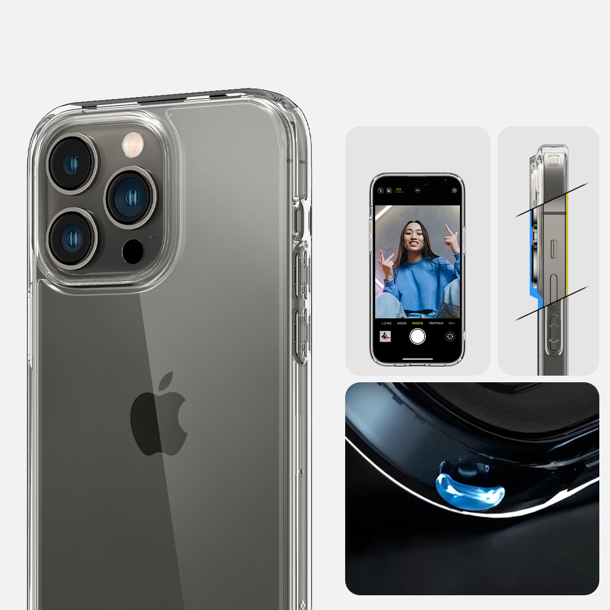 Etui pancerne Spigen Crystal Hybrid do iPhone 14 Pro
